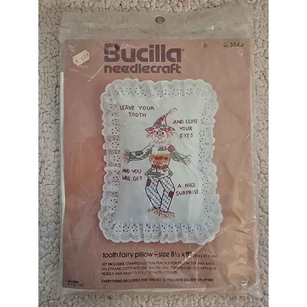Vintage Bucilla Needlecraft "Tooth Fairy Pillow" Kit‎ NIB